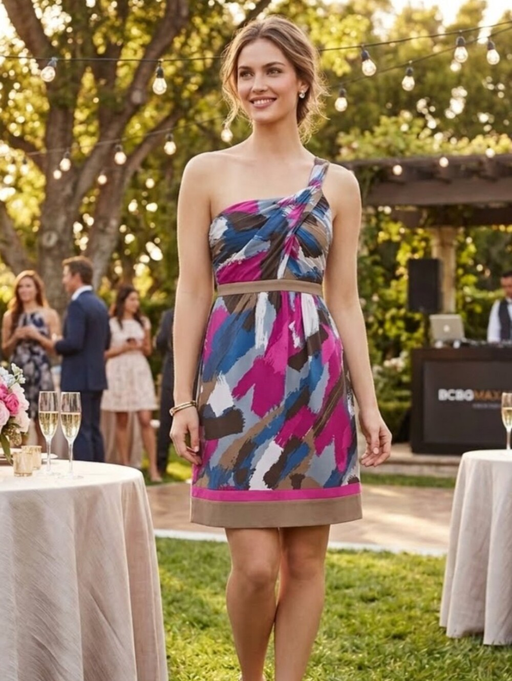 BCBGMaxAzria paint print dress